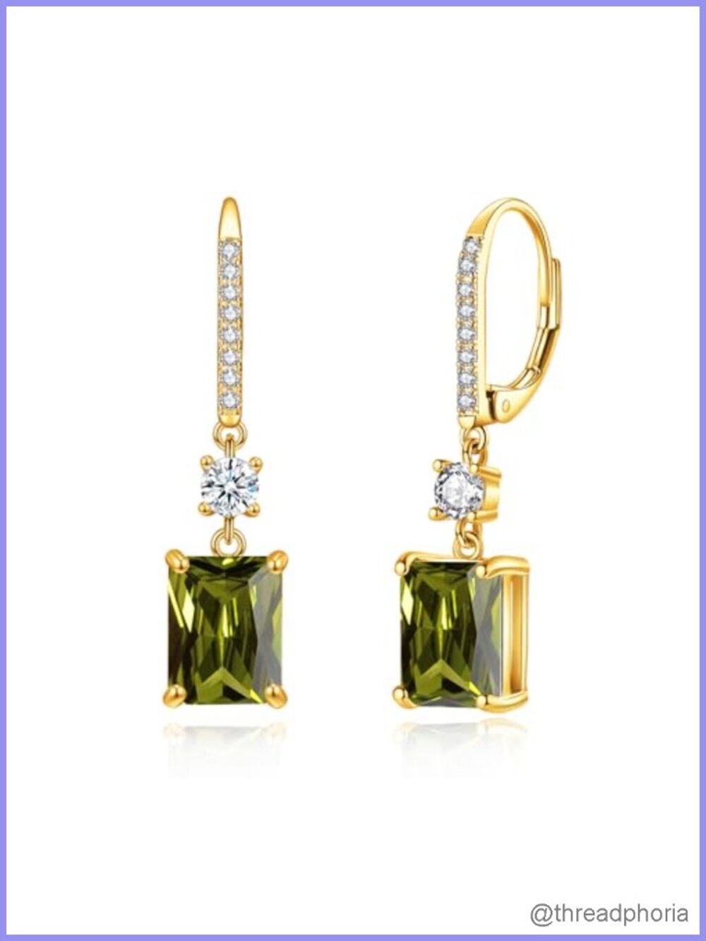 14K Gold Plated Hypoallergenic Dangle Leverback Earrings
